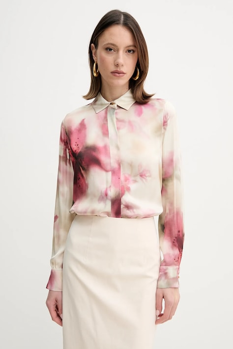 Košeľa Marciano Guess MELISSA dámska, béžová farba, regular, s klasickým golierom, 5GGH32 7298A