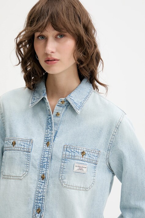 Джинсова сорочка Guess Jeans — фото 4