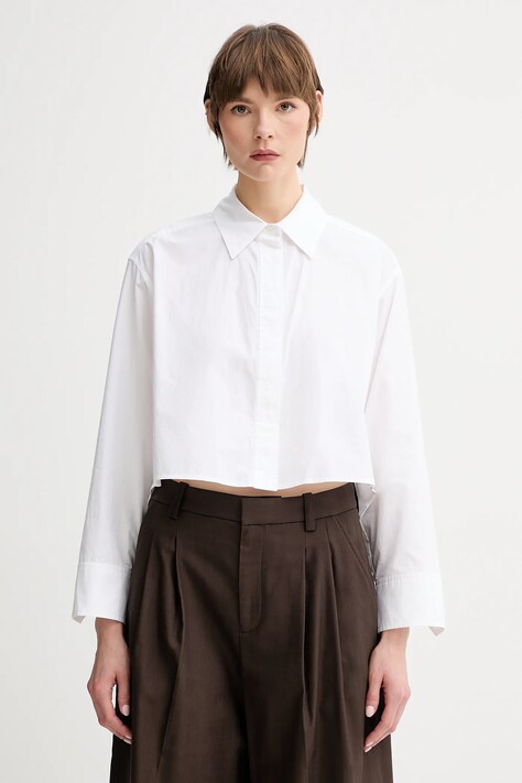 A.L.C. cămașă din bumbac Maude culoarea alb, cu guler clasic, relaxed, 5TOPS01848