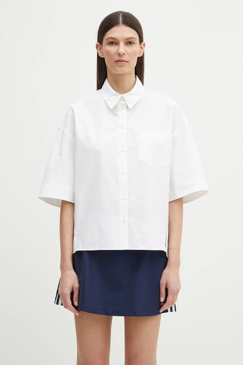 Kenzo cotton shirt women's white color relaxed FF52CH2589LB.01