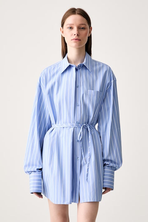 Sportmax Firma shirt cotton Women's blue striped 2512191051600