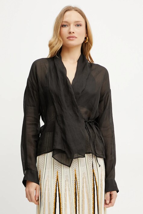 Forte Forte cămașă culoarea negru, relaxed, 13891 my shirt