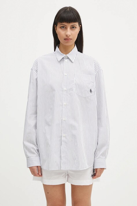 Хлопковая рубашка Sporty & Rich Src Oversized relaxed классический воротник SI006606302ST02