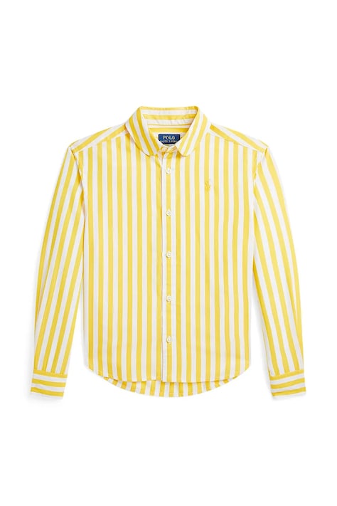 Детска памучна риза Polo Ralph Lauren в жълто 313957451001