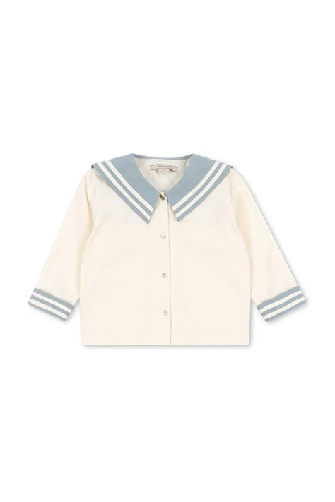 Konges Sløjd camasa de bumbac pentru copii CELEBRATION SAILOR SHIRT GOTS culoarea bej, KS103565