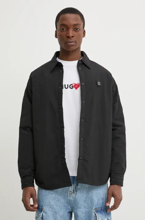 Куртка HUGO мужская цвет чёрный переходная oversize 50534283