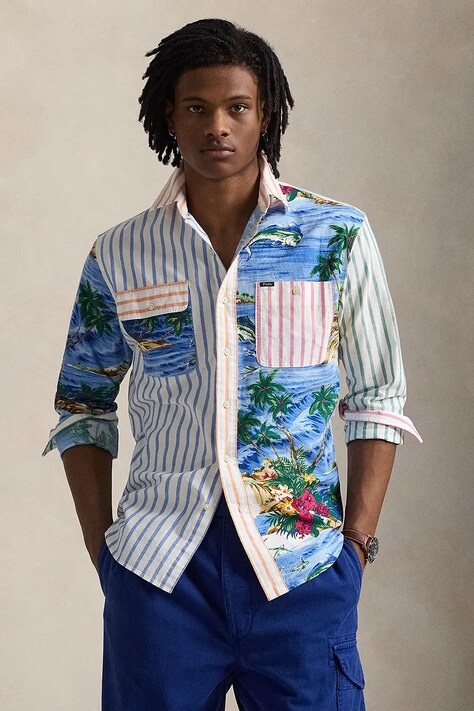 Polo Ralph Lauren cămașă din bumbac bărbați, cu guler clasic, regular, 710958150