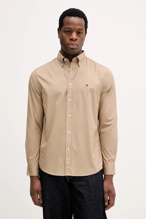 Хлопковая рубашка Tommy Hilfiger regular воротник button-down MW0MW37550