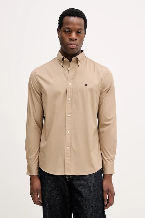 Хлопковая рубашка Tommy Hilfiger regular воротник button-down MW0MW37550