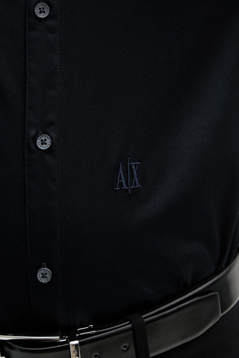 Armani Exchange сорочка чоловіча бавовняна з еластаном — SS25-KDM05Y, темно-синій — фото 5