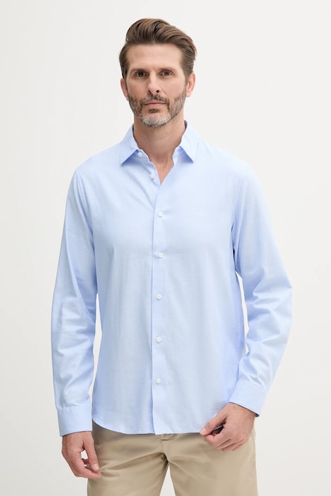 Хлопковая рубашка Armani Exchange regular классический воротник XM000714 AF13207