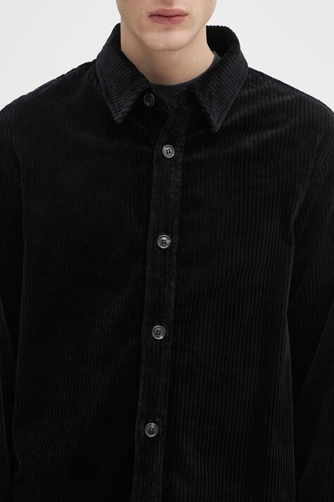 Вельветова сорочка A.P.C. surchemise boris — SS25-KDM06S, чорний — фото 4