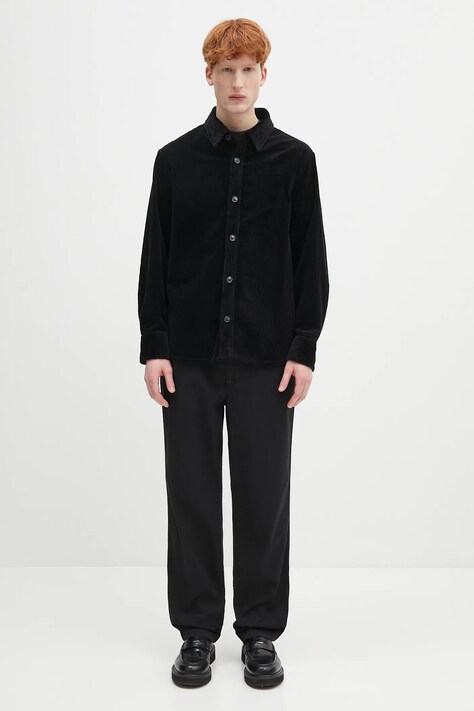 Вельветова сорочка A.P.C. surchemise boris — SS25-KDM06S, чорний — фото 5