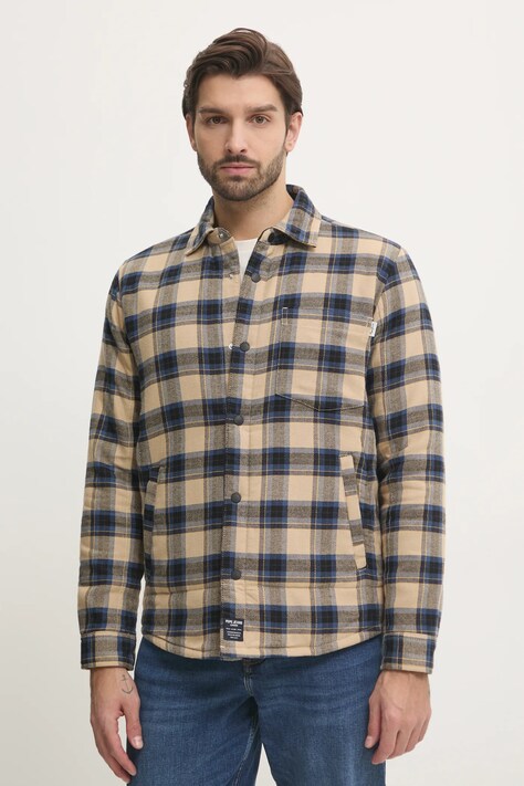 Pepe Jeans geaca STEEVE barbati, culoarea bej, de tranzitie, PM308810