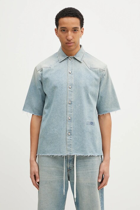 MM6 Maison Margiela denim shirt men's blue color relaxed SH0DR0006