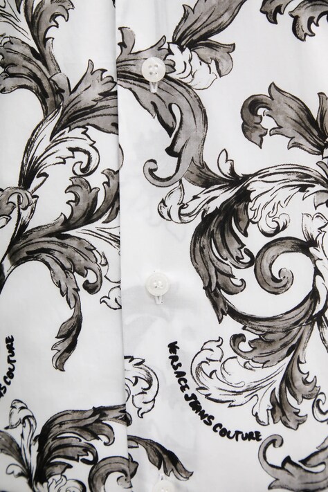 Бавовняна сорочка Versace Jeans Couture — SS25-KDM092, білий — фото 5