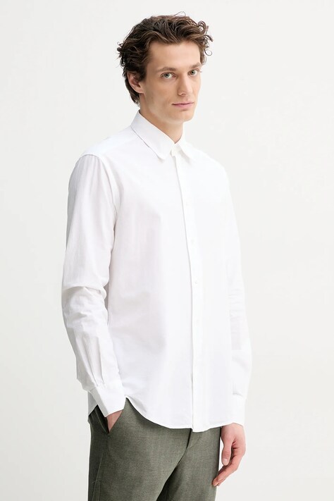 BARENA VENEZIA camasa din bumbac Camicia Maridola barbati, culoarea alb, cu guler clasic, regular, CAU5070.2586