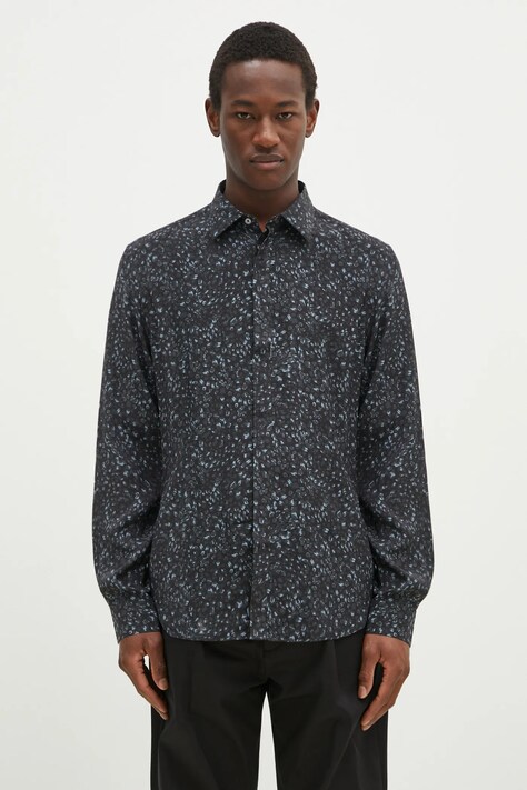 Košile Paul Smith pánská, modrá barva, slim, s klasickým límcem, M1R-656U-P02579