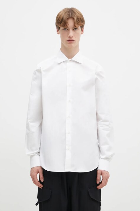 Paul Smith koszula bawełniana męska kolor biały slim z kołnierzykiem klasycznym M1R-790Y-M00050
