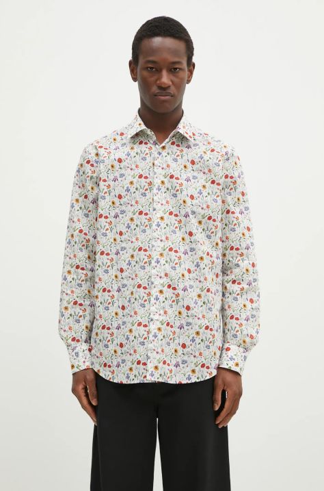 Paul Smith cotton shirt men's white color regular M1R-800P-P02562