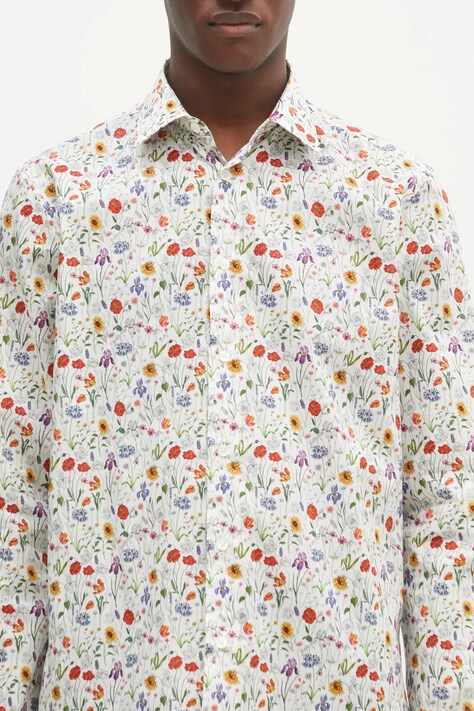 Бавовняна сорочка Paul Smith — SS25-KDM0E5, білий — фото 4