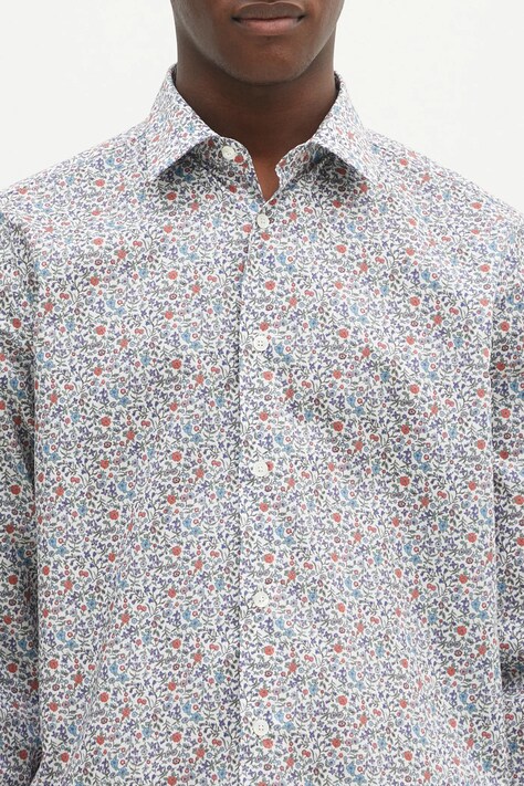 Бавовняна сорочка Paul Smith — SS25-KDM0E5, блакитний — фото 4