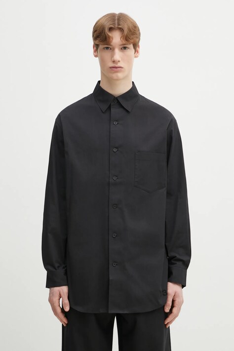 Πουκάμισο Y-3 Reflex Shirt χρώμα: μαύρο, JD1453