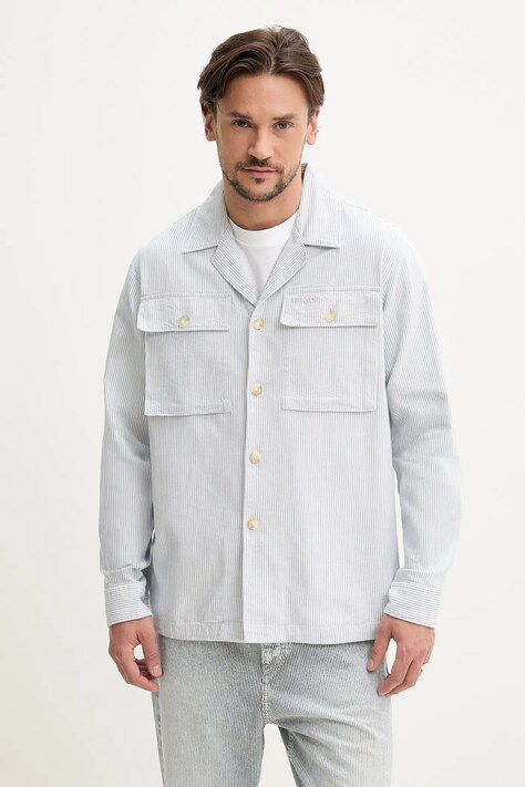 Πουκάμισο HUGO χρώμα: μπλε, 50539269