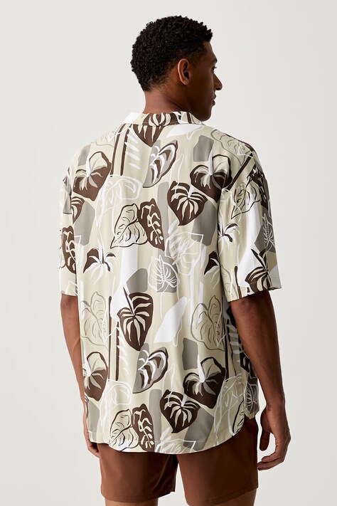 HUGO koszula plażowa męska BEACH SHIRT RELAXED beżowa 50540065