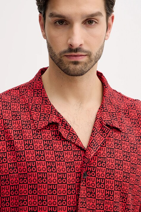 HUGO пляжна сорочка чоловіча BEACH SHIRT RELAXED — фото 3