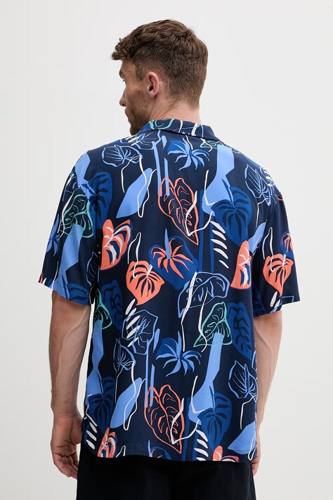 HUGO koszula plażowa męska BEACH SHIRT RELAXED niebieska 50540065