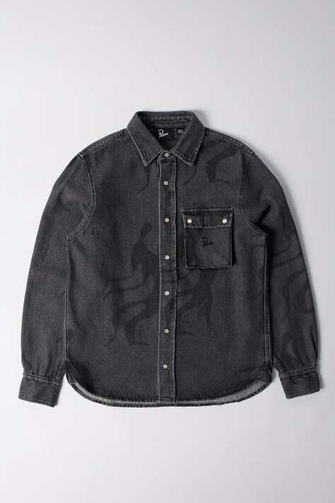 by Parra camicia di jeans The stalkers uomo colore grigio  53130