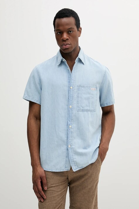 Calvin Klein Jeans lenvászon ing galléros, regular, J30J327180