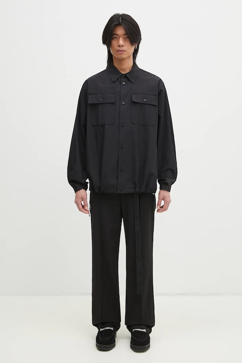 Helmut Lang koszula Uniform Shirt.Light męska kolor czarny relaxed z kołnierzykiem klasycznym O09HM507