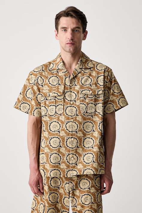 Drôle de Monsieur La Chemise Paisley shirt cotton Men's brown paisley G-SH203-CO189-MS