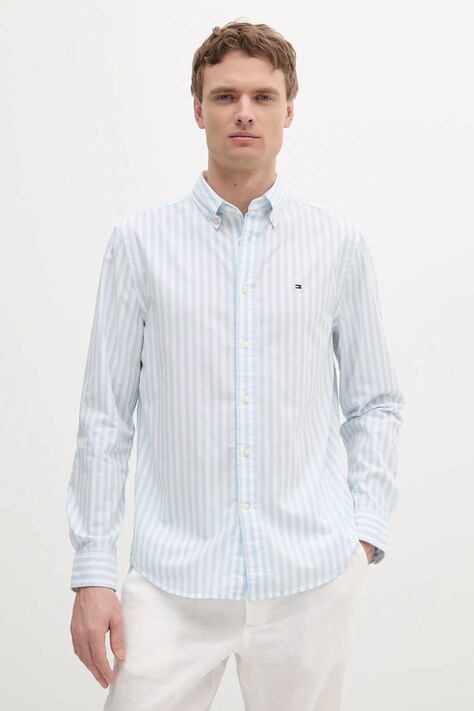 Tommy Hilfiger cămașă din bumbac bărbați, cu guler button-down, slim, MW0MW39159