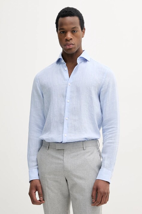 Льняная рубашка Joop! мужская slim итальянский воротник 30046075