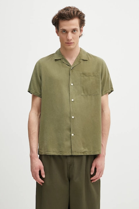 Barbour koszula Barbour Archer Relaxed Fit S/S Shirt męska kolor zielony relaxed MSH5612