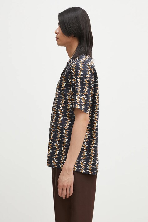 Fred Perry koszula bawełniana męska kolor granatowy regular M9629.608