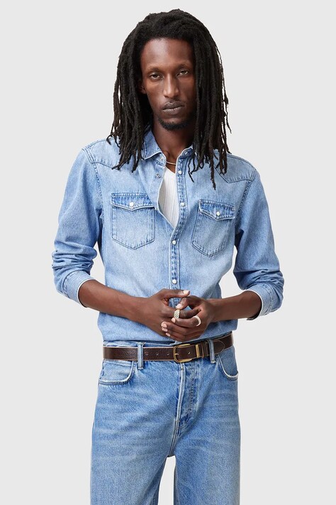 AllSaints farmering MACGOWAN férfi, galléros, relaxed, M050SC