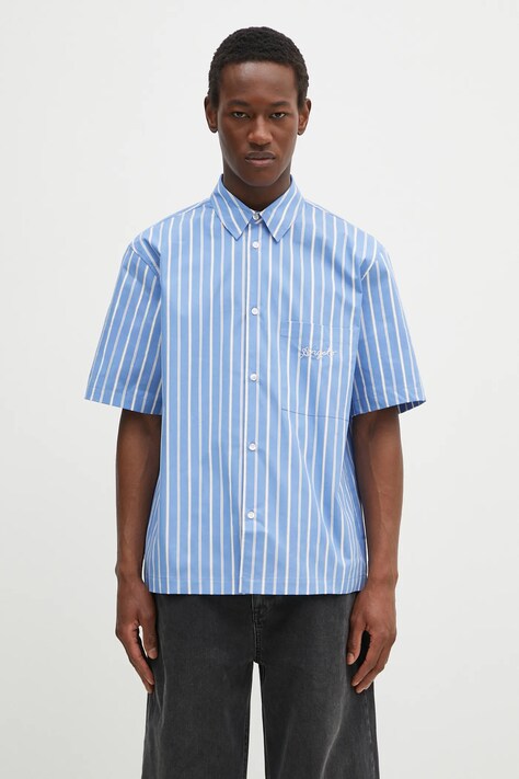 Axel Arigato koszula Daily Shirt męska kolor niebieski relaxed z kołnierzykiem klasycznym A2902002