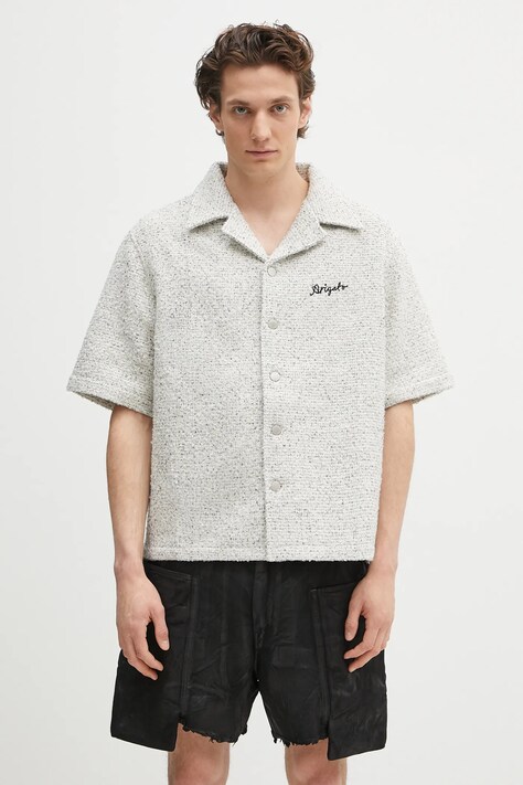 Axel Arigato koszula Gil Boucle Shirt męska kolor biały relaxed z kołnierzykiem klasycznym A2916001