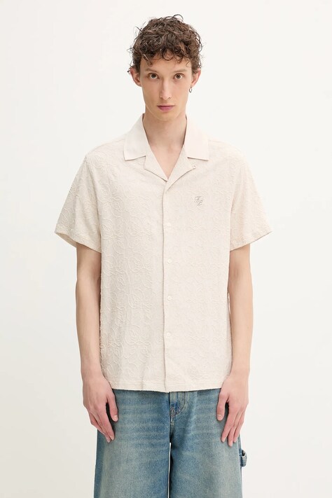 Filling Pieces linen blend shirt Resort beige color regular 91799809978