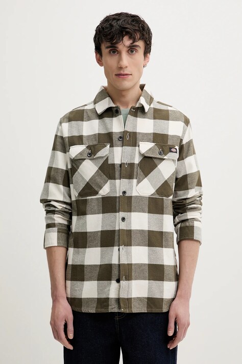 Dickies camicia uomo colore verde DK0A4XDZC481