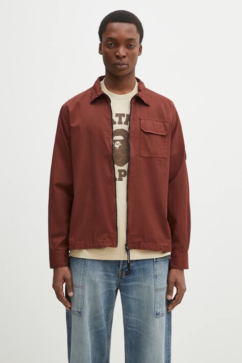 C.P. Company jachetă de bumbac culoarea portocaliu, de tranzitie, 18CMOS124A110143G