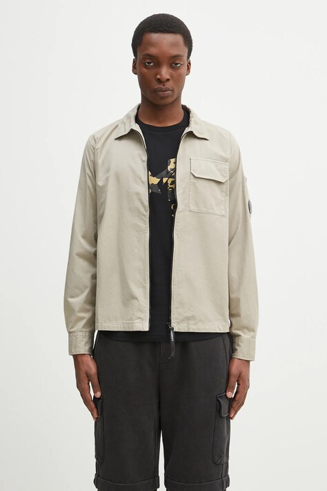 Bombažna jakna C.P. Company bež barva, 18CMOS124A110143G