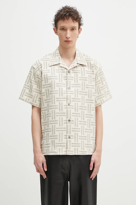 Kenzo shirt men's beige color relaxed FF55CH1109JF.10