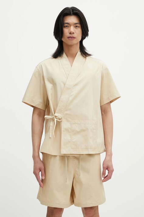 Kenzo cotton shirt beige color relaxed FF55CH1289SC.11
