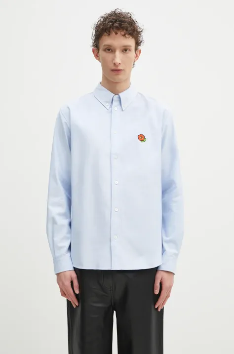 Бавовняна сорочка Kenzo чоловіча relaxed комір button-down FF55CH4109LO.64