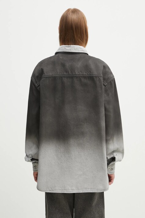 Джинсова сорочка Marcelo Burlon Gradient Denim Overshirt Black White — фото 3